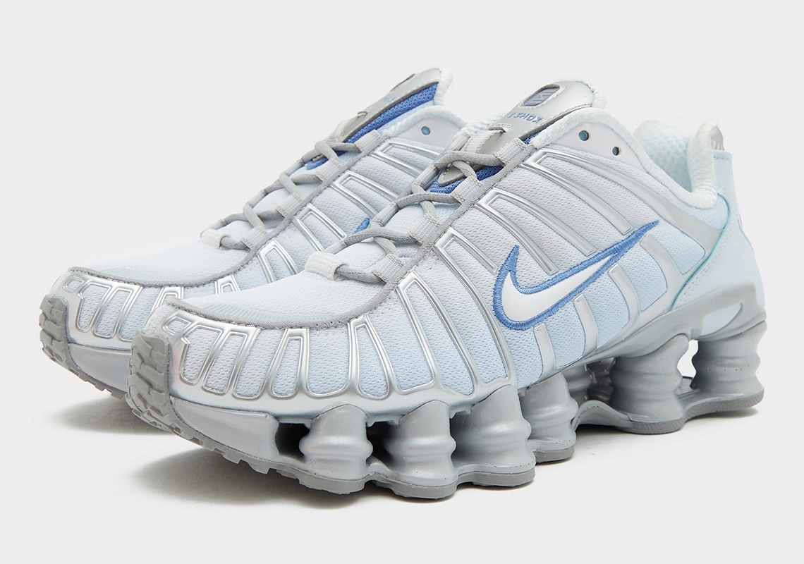 Nike Shox TL Drops with Gradient Sky Design and Grey Pistons