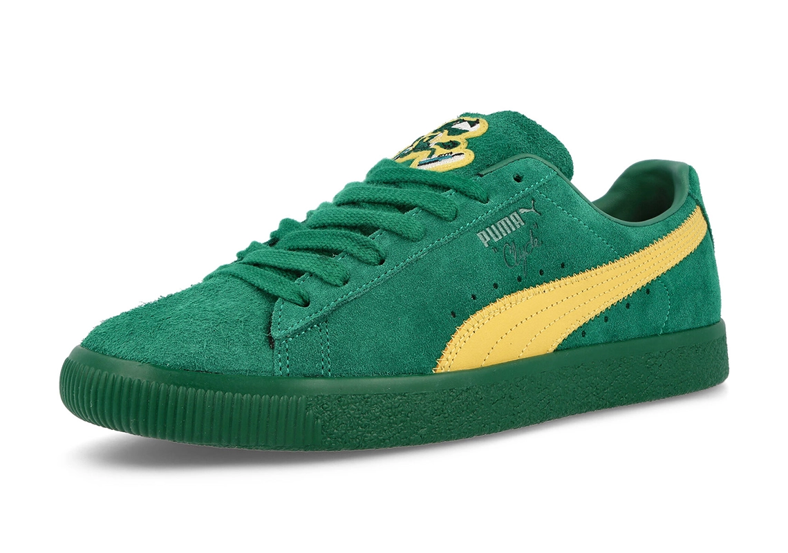 PUMA Super Clyde Drops in "Evergreen" Upper and "Sun Ray Yellow" Accents